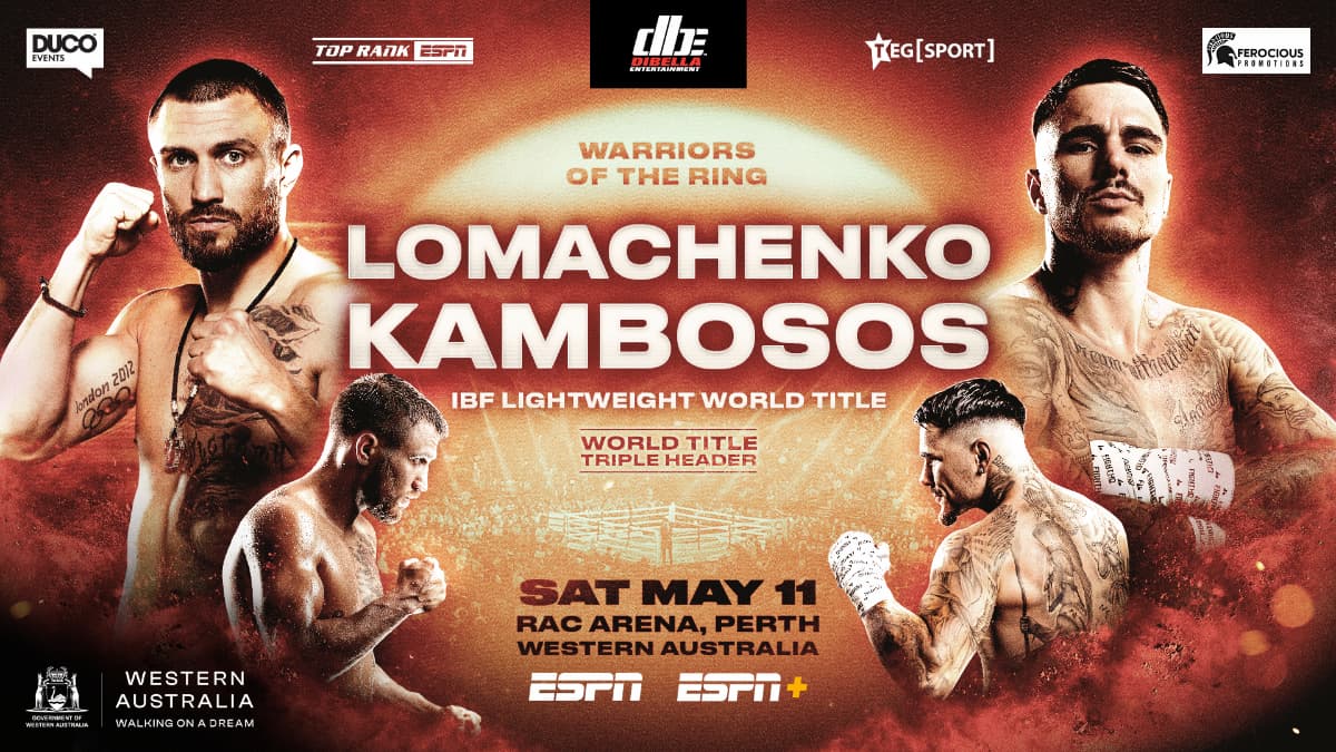 Vasiliy Lomachenko vs George Kambosos Jr date time tickets stream