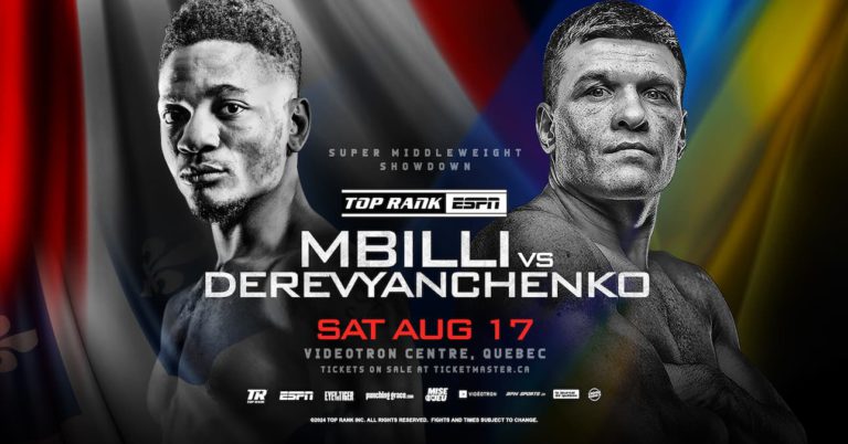 Christian Mbilli vs Sergiy Derevyanchenko date, time, tickets, stream